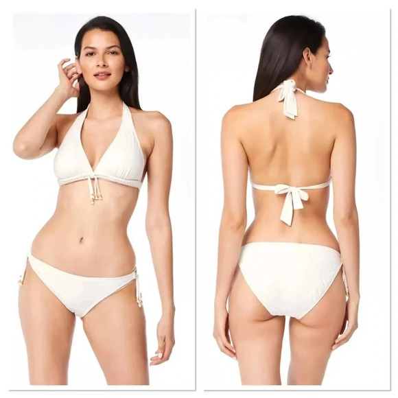 BLEU ROD BEATTIE Braided Halter Bikini Top and Bikini Bottom Size 12 - Picture 1 of 10